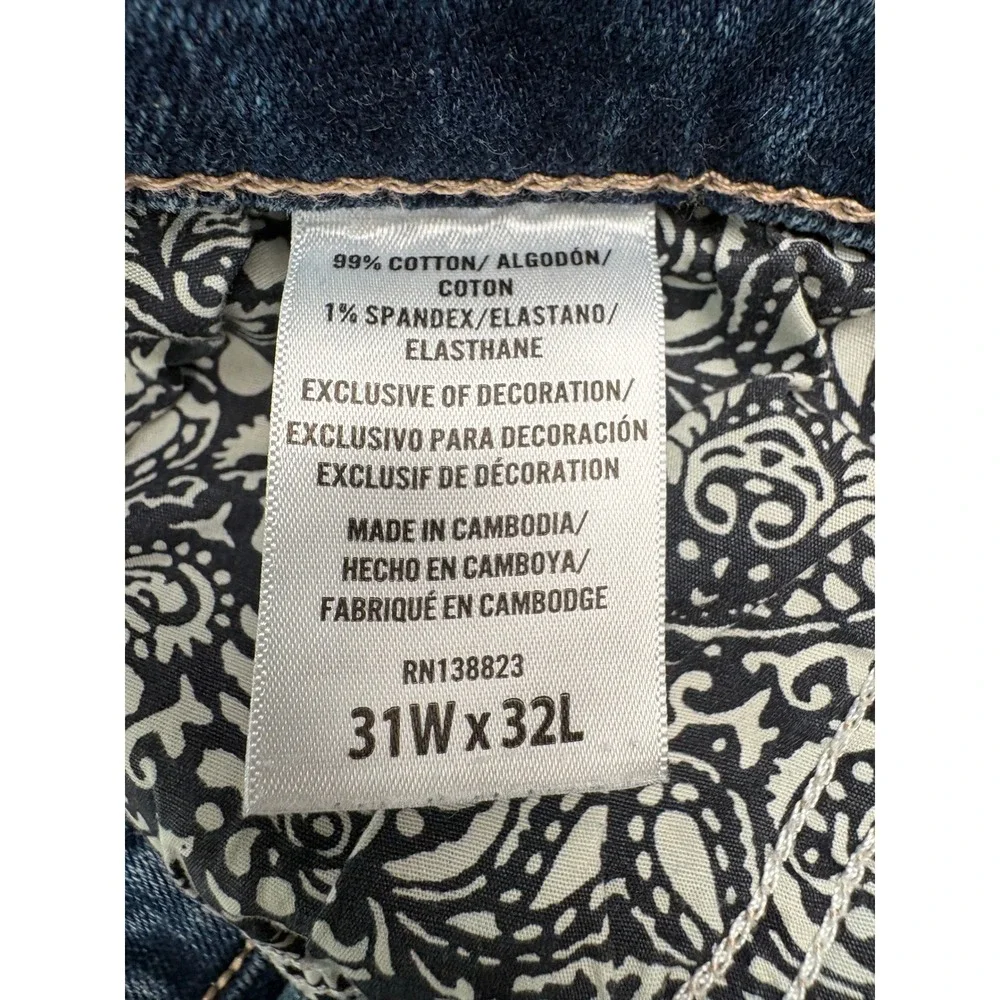 Cody James Mens Medium Wash Bootcut Western Denim Jeans 31x32 (FITS 32x31)